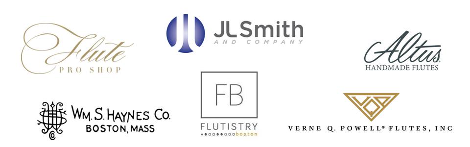 Sponsors: Flute Pro Shop, JL Smith and Company, Altus Handmade Flutes, WM.S. Haynes Co., Flutistry, Verne Q. Powell Flutes Inc.