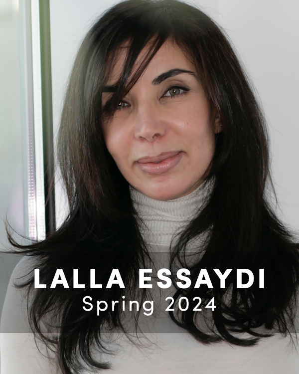 Lalla Essaydi, Falk Visiting Artist. Spring 2024. Check back soon for date and information.