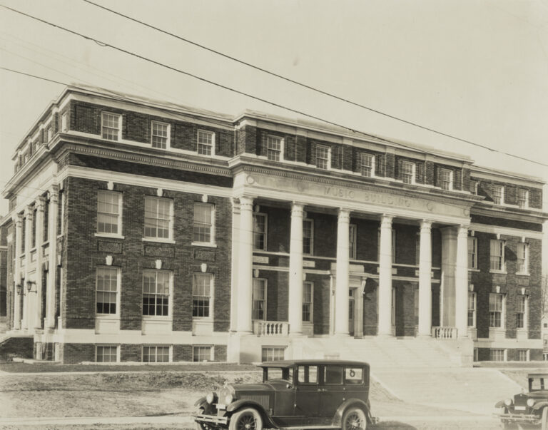 Photo of Brown Building in 1927.