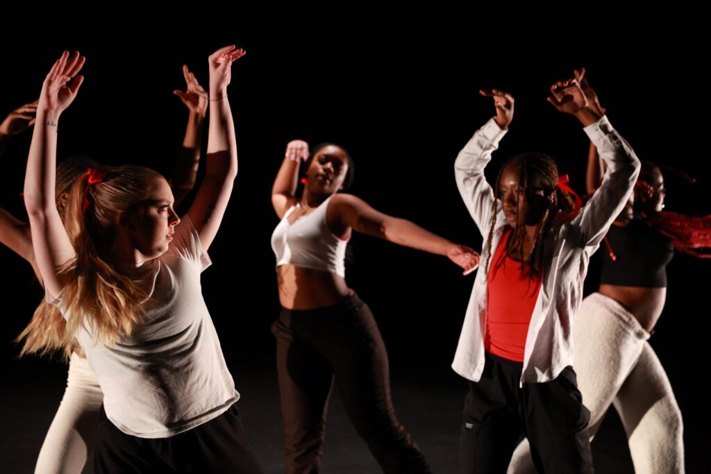 School of Dance students performing orginal choreography at last year’s Prime Movers' Concert. From left: Reagan Overby, Kyah Maxile, and Morgan Dobin. Photo credit: Anna Joyce