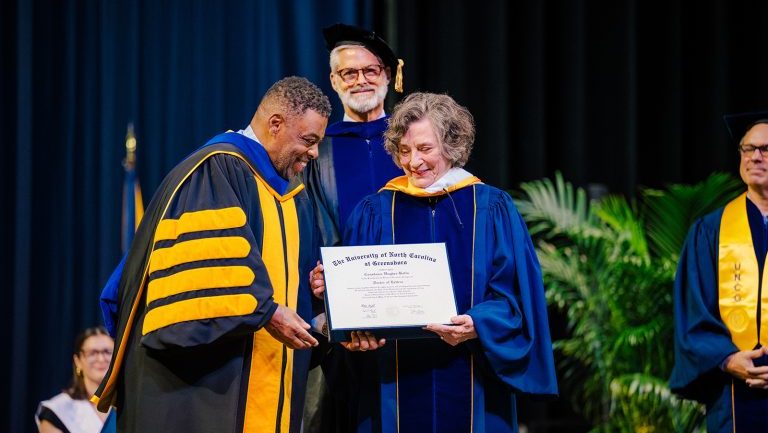 Connie Kotis receiving honorary degree