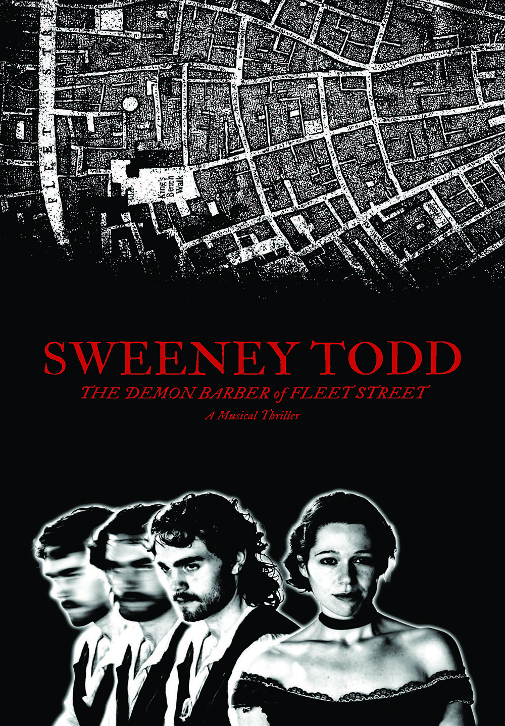 Sweeney Todd, The Demon Barber of Fleet Street Musical Program art