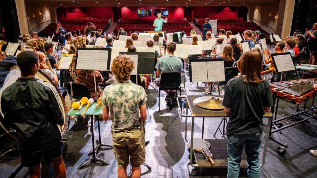 Image of a rehearsal during Summer Music Camp
