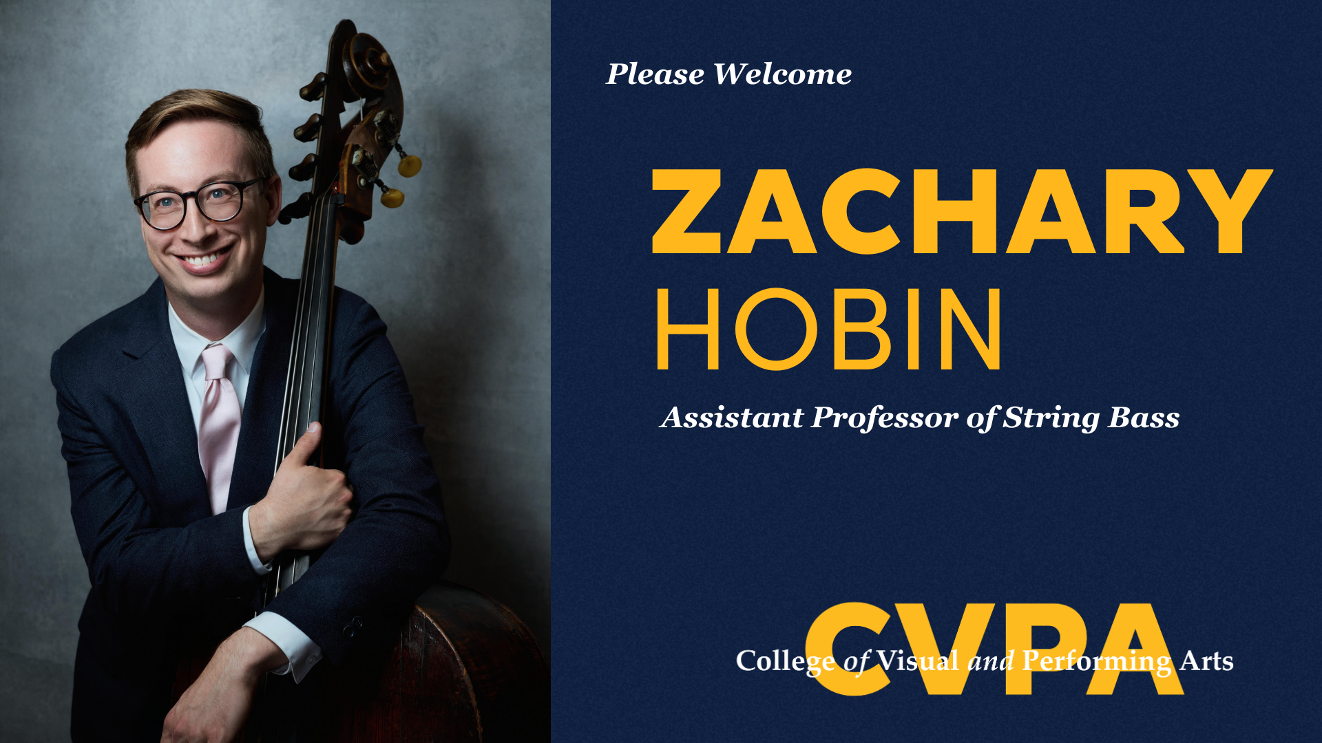 New faculty announcement of Zachary Hobin