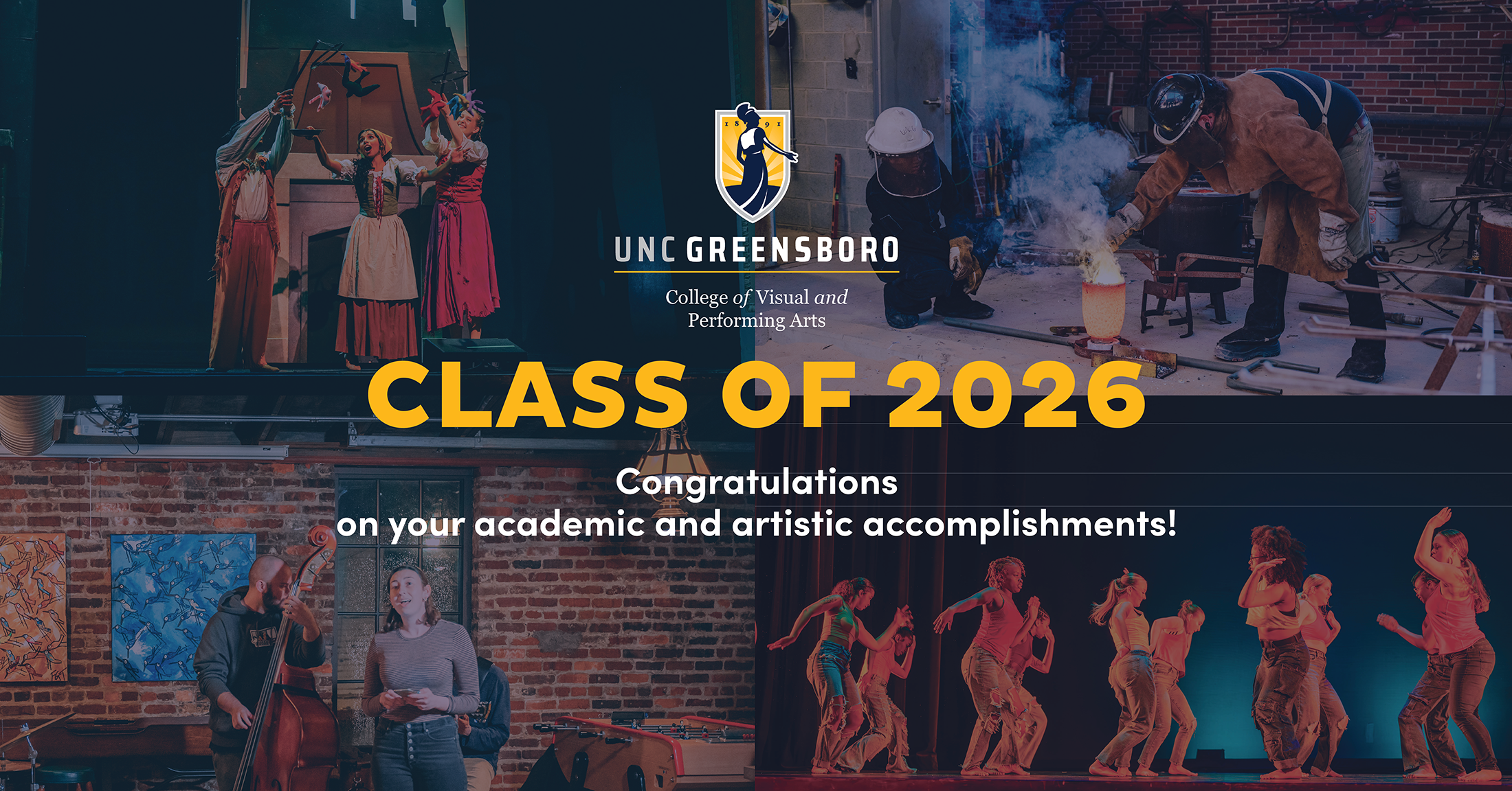 UNCG CVPA Class of 2026, Congratulations Banner