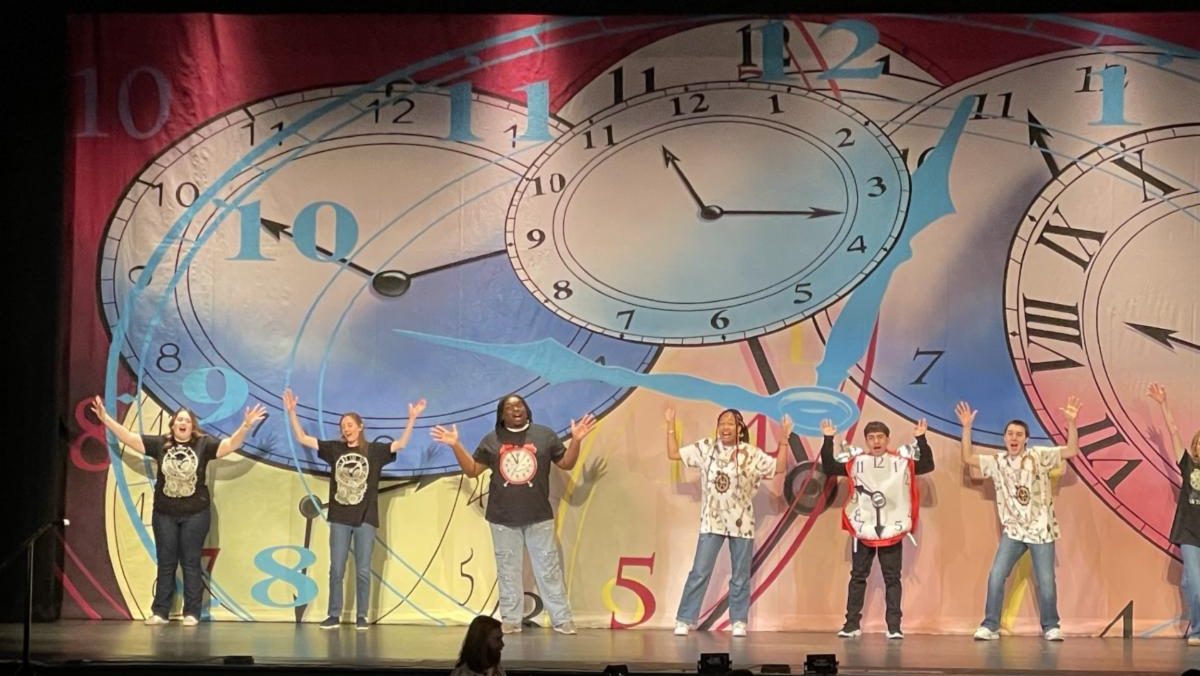UNCG Opera students perform The Clockmaker’s Secret, written by fifth-grader Keane Williams, winner of the 2025 Write Your Own Opera contest, and set to music by composition faculty member Professor Alejandro Rutty. Photo credit: Bert Vanderveen
