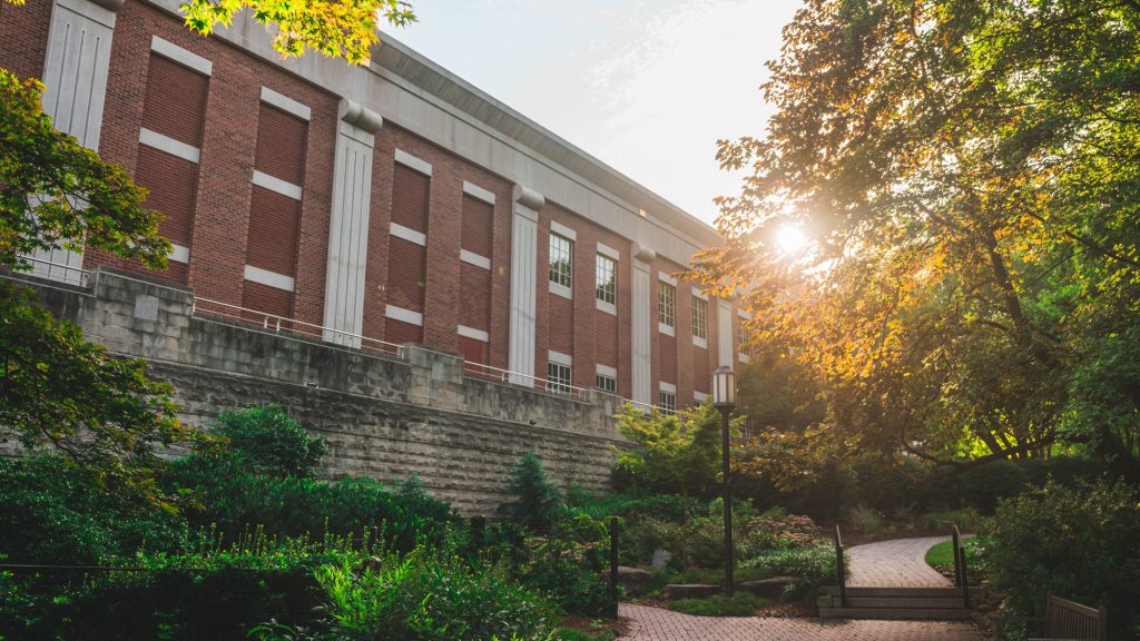 Music Building exterior from Herring Garden Feature School of Music
